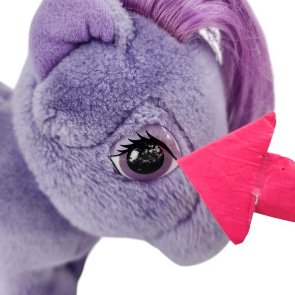 Vintage Hasbro Softies My Little Pony Blossom Purple Plush Stuffed Animal - Picture 5 of 12